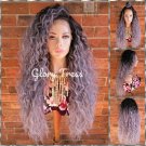 28" Silver Curly Lace Front Wig, 13x6 Free Parting, Halloween Cosplay, Glory Tress - STORM 28" Silver Curly Lace Front Wig, 13x6 Free Parting, Halloween Cosplay, Glory Tress - STORM