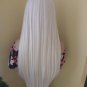 30" China Bangs Full Straight Wig, #60 White Platinum Blonde Human Blend Wig, Glory Tress - CRYSTAL