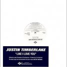 Justin Timberlake Like I Love You Us Dj 12"
