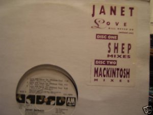 Janet Jackson Love Will Never Do  The Remixs Dj USA 12"