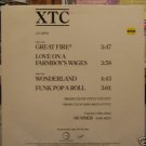 Xtc Great Fire ,Love On A Farmboys Wages Us Dj 12"