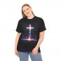 Christian T-Shirt | Cross Over Earth, God Spoke Creation Inspirational Faith Shirt- Unisex