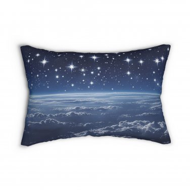 Psalm 19:1 Lumbar Pillow | Stars Over Earth Christian Bedding Accent Pillow