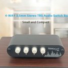 4 in 1 Out / 1 in 4 Out AUX 3.5mm Stereo Audio Input Signal Source Switcher.