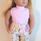 New Doll Clothing - Pink Butterfly Capri Set fits American Girl Doll