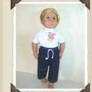 New Doll Clothing - Icecream Sundae n Denim Capri set for American Girl Doll
