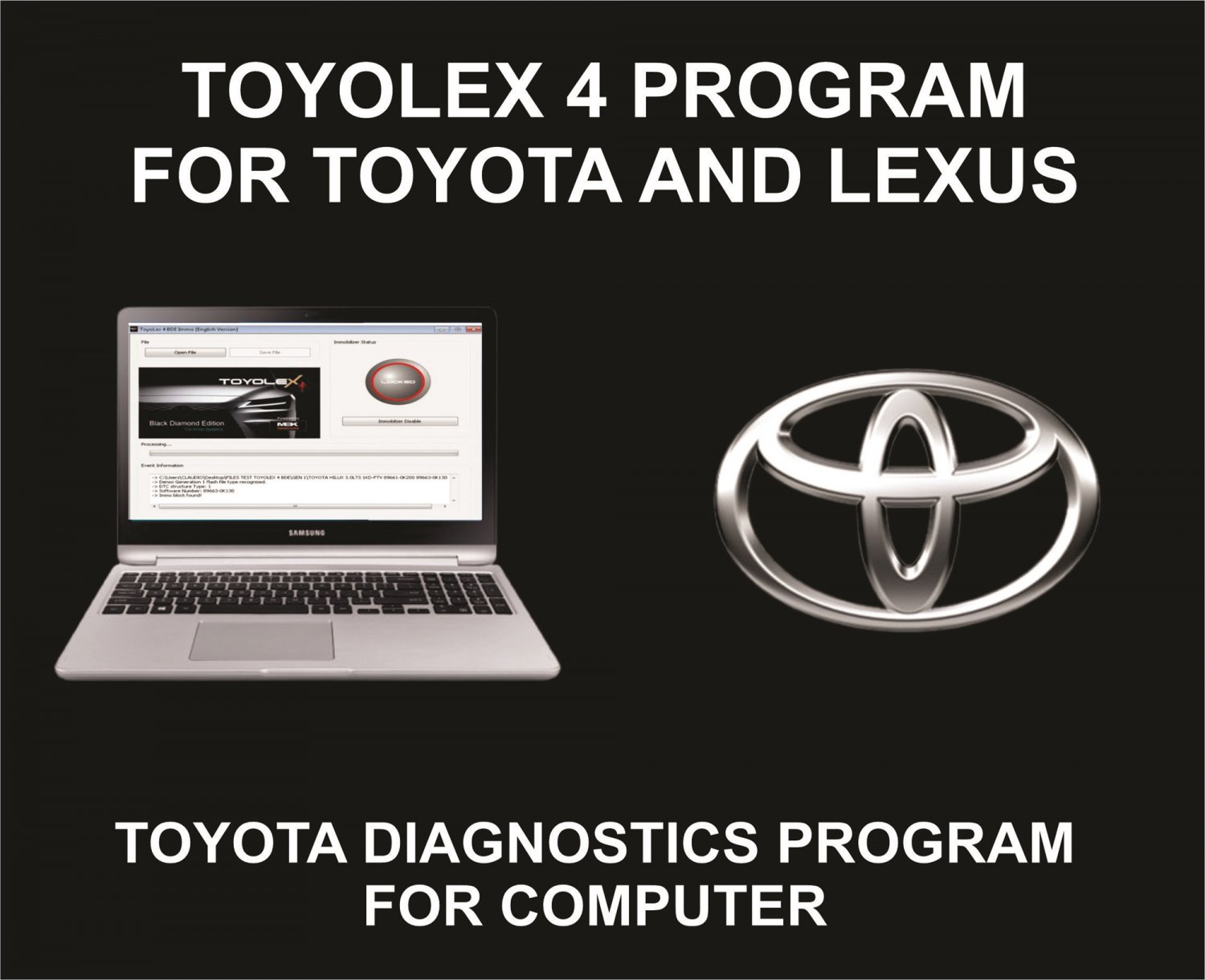 Toyolex 4, Diagnostics And Coding Tool For Toyota, For Computer