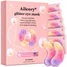 Under Eye Patches (24 Pairs) - New Tri-color Glitter Eye Gel Pads for Dark Circles Puffy Eyes