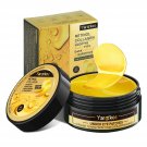 60 Pcs 24K Gold Under Eye Patches, 30 Pairs Undereye Mask for Dark Circles Puffy Eyes Treatment