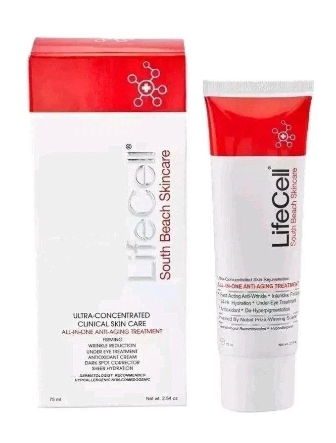 LifeCell South Beach Skincare All In One Anti-Aging Treatment - 2.54 oz
