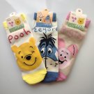 NIP Disney Winnie The Pooh, Eeyore & Piglet 3 Pair Socks Set, Ladies 5 ~ 7