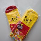 NIP Disney WINNIE THE POOH 2 Pair Socks, Yellow & Red, Ladies / Kids Size 4-7