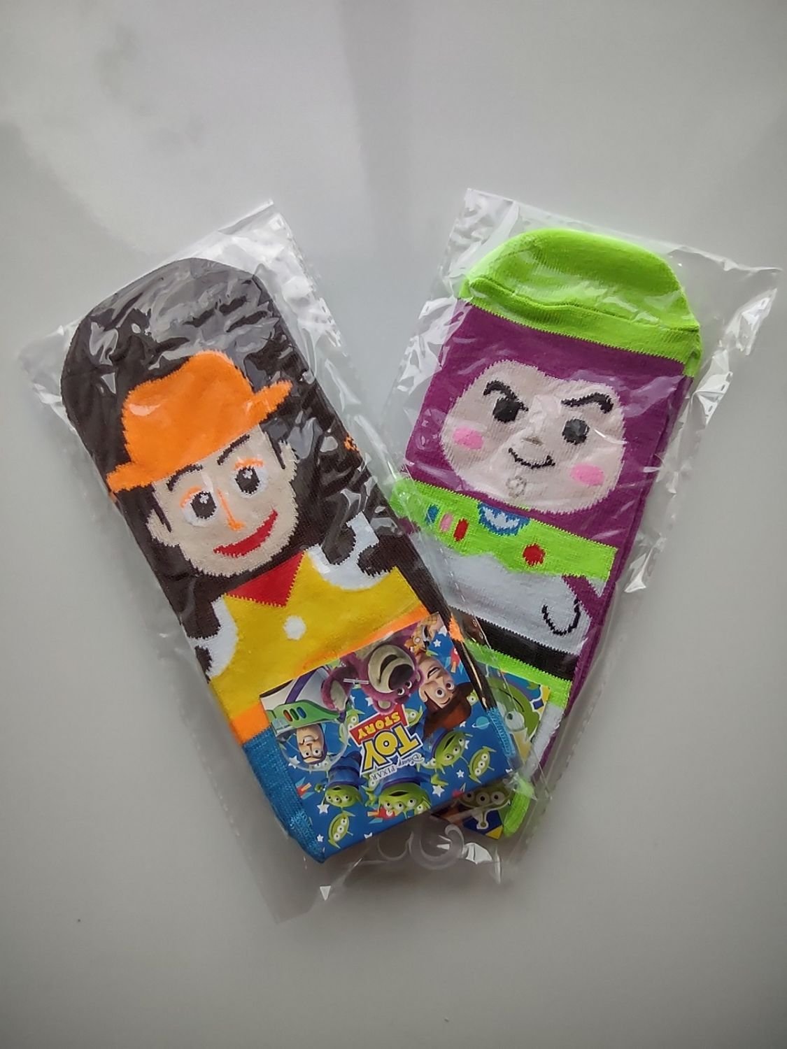 NIP Disney Toy Story BUZZ & WOOY 2 Pair Socks, Ladies / Kids Size 4-7