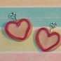 Heart shaped iced cookie clay earrings