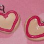 Heart shaped iced cookie clay earrings