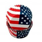 Baking Liners 150 American Flag Cups cupcake muffins Patriotic Fourth July bake