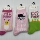 Easter Socks 3 pairs Bunny Rabbit Chicks Peeps Carrot Garden Music Hip Hop JoAnn