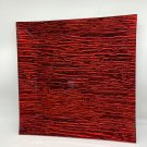Red Plate square decorative holiday Valentine Christmas serving platter