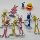 Easter toys vintage retro rabbits pop chick bunny bunnies bendable stretchy Easter toys vintage retro rabbits pop chick bunny bunnies bendable stretchy