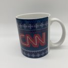 CNN Coffee Mug Cup Snowflake Winter Sweater Design red blue white collectible CNN Coffee Mug Cup Snowflake Winter Sweater Design red blue white collectible