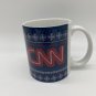 CNN Coffee Mug Cup Snowflake Winter Sweater Design red blue white collectible