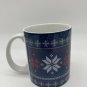 CNN Coffee Mug Cup Snowflake Winter Sweater Design red blue white collectible