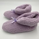 Share Purple Slipper Socks Booties Gift House Shoes Grip Fuzzy Soft Chenille Medium 7