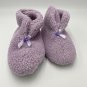 Share Purple Slipper Socks Booties Gift House Shoes Grip Fuzzy Soft Chenille Medium 7