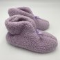 Share Purple Slipper Socks Booties Gift House Shoes Grip Fuzzy Soft Chenille Medium 7