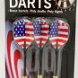 6 Darts American Flag stars stripes brass barrel hard tip poly shaft / flights