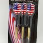 6 Darts American Flag stars stripes brass barrel hard tip poly shaft / flights
