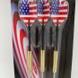 6 Darts American Flag stars stripes brass barrel hard tip poly shaft / flights