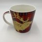 Deer Elk Coffee Mug Moose Christmas Cup tartan plaid red vintage reindeer ppd