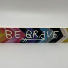Be Brave Arrow Sign plaque chevron white blue pink gift decor wall shelf art Be Brave Arrow Sign plaque chevron white blue pink gift decor wall shelf art