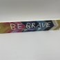 Be Brave Arrow Sign plaque chevron white blue pink gift decor wall shelf art