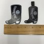 Jack Daniels Flag Old No 7 black whiskey Cowboy Boot Magnet Keychain