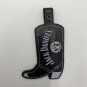 Jack Daniels Flag Old No 7 black whiskey Cowboy Boot Magnet Keychain