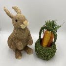 Easter Bunny Rabbit Basket Carrots decor decorations spring lightweight
