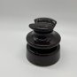 Locke insulator dark brown glossy electric line vintage collectible ceramic