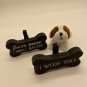 Dog Photo Frame clip bone shape I Woof You I Smell Bacon plush doggie