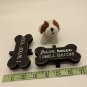 Dog Photo Frame clip bone shape I Woof You I Smell Bacon plush doggie