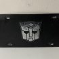 Transformers Movie Autobot Vanity License Plate black silver front vehicle