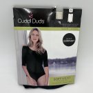 Cuddl Duds Black Bodysuit Snap soft wear layer smooth stretch Small