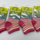 4 pair Baby Toddler Socks Campton & Co pink yellow stripe 4 pair Baby Toddler Socks Campton & Co pink yellow stripe
