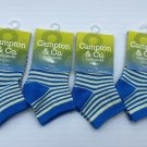 4 pair Baby Toddler Socks Campton & Co light blue yellow stripe 4 pair Baby Toddler Socks Campton & Co light blue yellow stripe