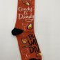 3 pair Halloween Wine Socks Primitives by Kathy Candy Dandy Divine orange black
