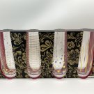 Champagne Glasses Christian Siriano Set 4 Decorative Gold Flutes drink tumblers