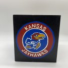 KU Jayhawk Tissue Box Square handmade painted University of Kansas Lawrence