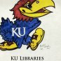 Jayhawk Print signed Hal Sandy 2009 KU Libraries University Kansas red frame