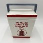 Cookie Jar Pagoda Fortune Eat Cookies Be Happy white red gray canister decor